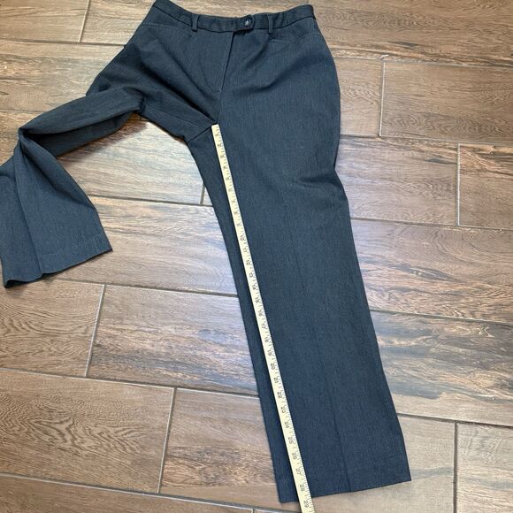 Talbots Womens Gray Dress Pants Flat Front Mid Rise Straight Leg Stretch 10P - Picture 4 of 9